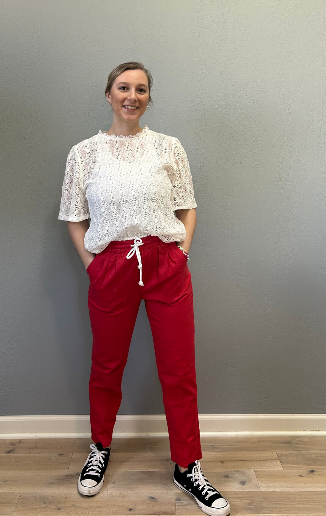 Red Casual Pants