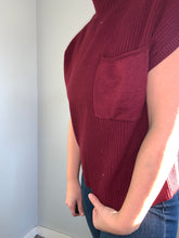 Load image into Gallery viewer, Burgundy Pocketed Sweater
