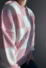 Load image into Gallery viewer, Checked Pink Bishop Sweater
