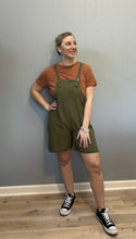 Load image into Gallery viewer, Olive Overall Romper
