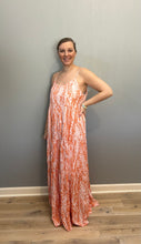 Load image into Gallery viewer, Abstract Orange Flowy Dress

