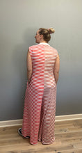 Load image into Gallery viewer, Flowy Orange Stripe Jumpsuit
