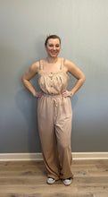 Load image into Gallery viewer, Neutral Jumpsuit with Jogger Drawstring
