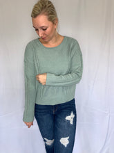 Load image into Gallery viewer, Dusty Blue Spring Sweater
