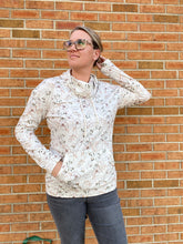 Load image into Gallery viewer, White Floral Cowl Sweatshirt

