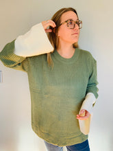 Load image into Gallery viewer, Plus Green Ribbed Sweater
