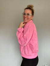 Load image into Gallery viewer, Pink Pullover Snap Sweatshirt
