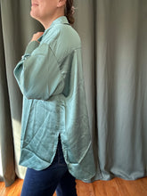 Load image into Gallery viewer, Teal Satin Top
