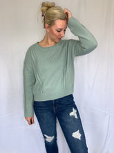 Load image into Gallery viewer, Dusty Blue Spring Sweater
