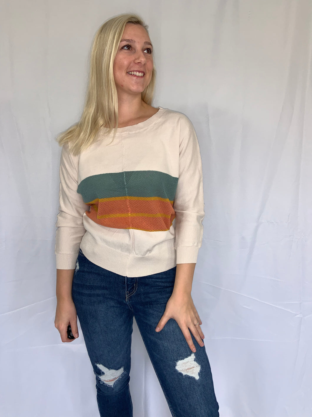 Modern Stripe Spring Sweater